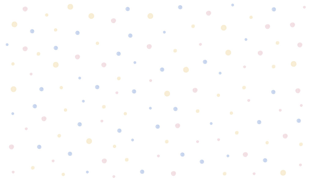 Puntos pastel sobre blanco — diseño completo