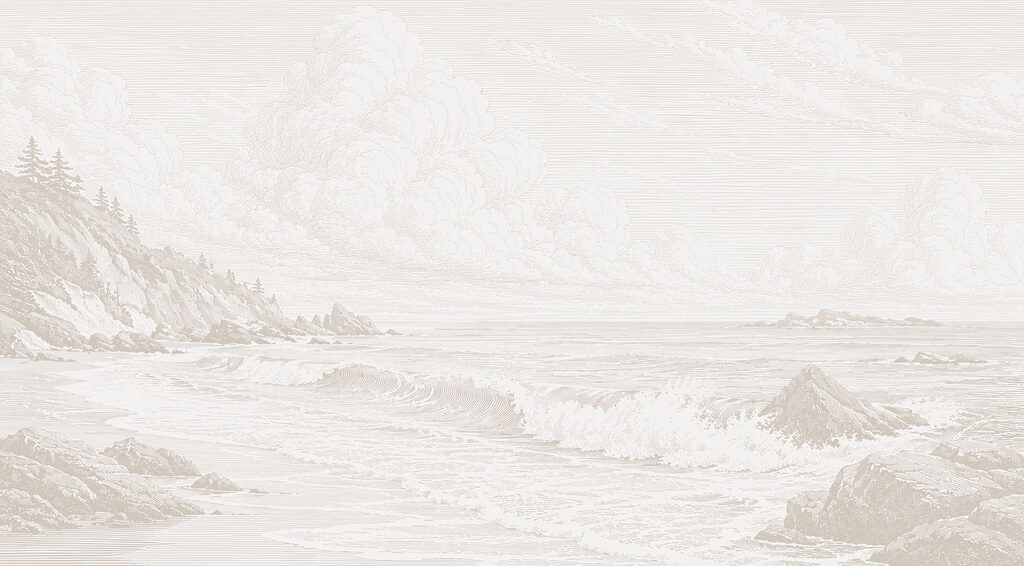 Olas junto al pinar — diseño completo