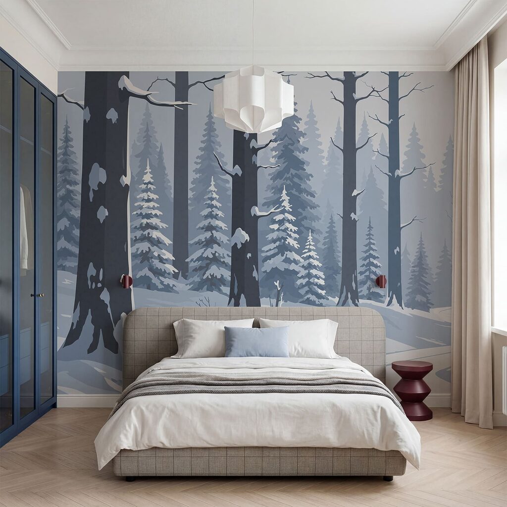 Sendero entre pinos nevados — interior 2