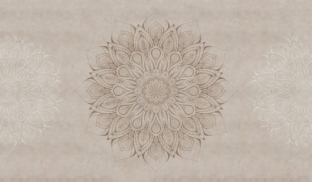 Mandala floral envejecido — diseño completo