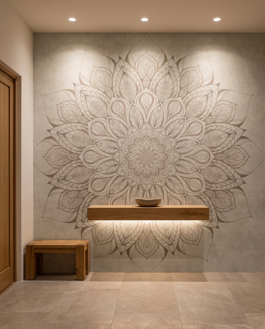 Mandala floral envejecido — interior 3
