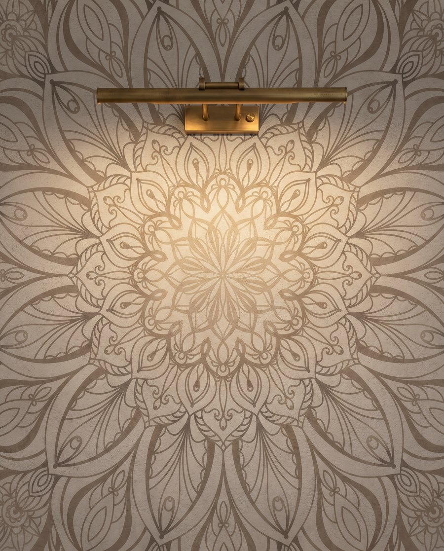 Mandala floral envejecido — detalle