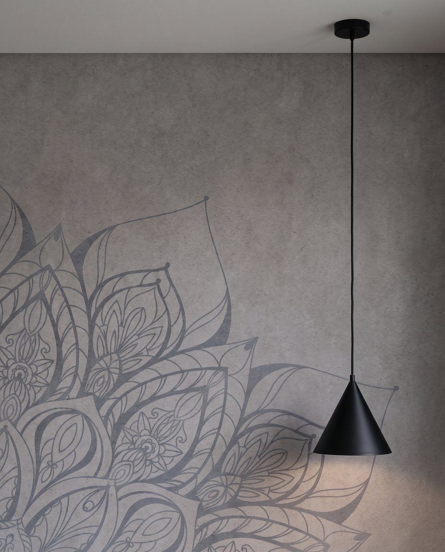Mandala floral envejecido — detalle