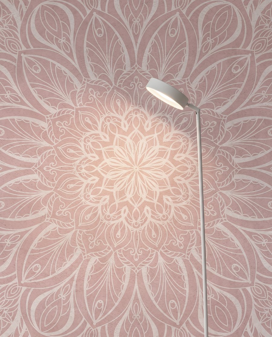 Mandala floral envejecido — detalle