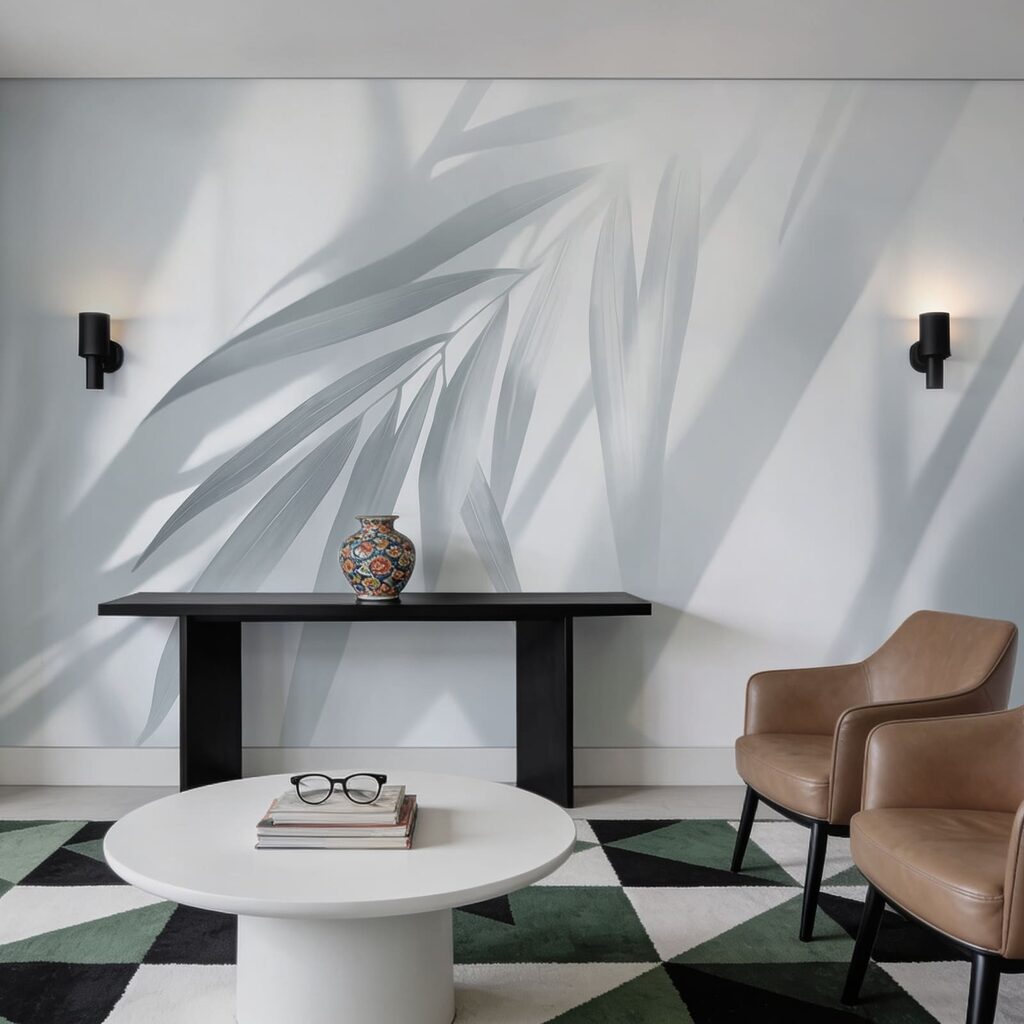 Palmeras en franjas diagonales — interior 3