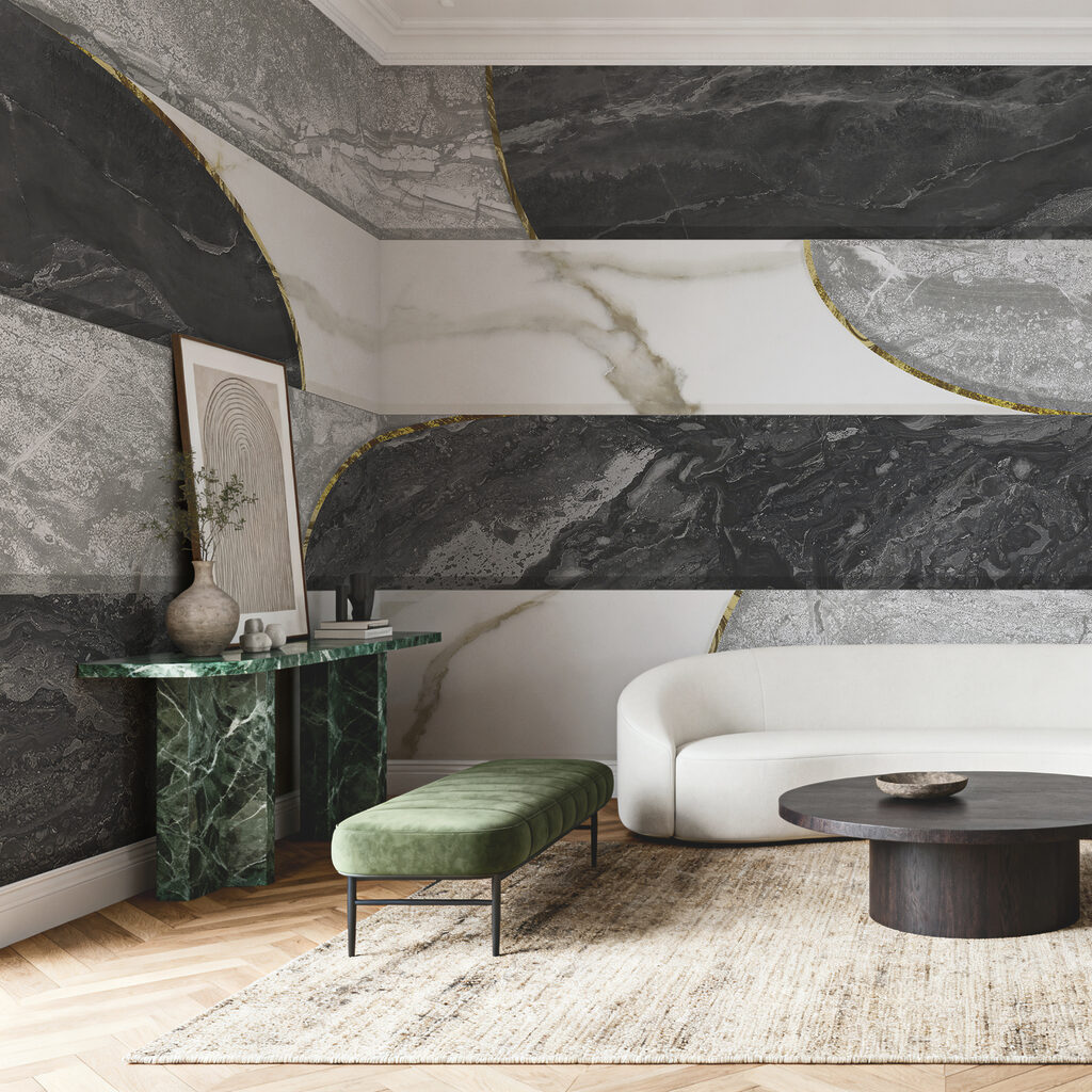 Franjas con efecto mármol — interior 3