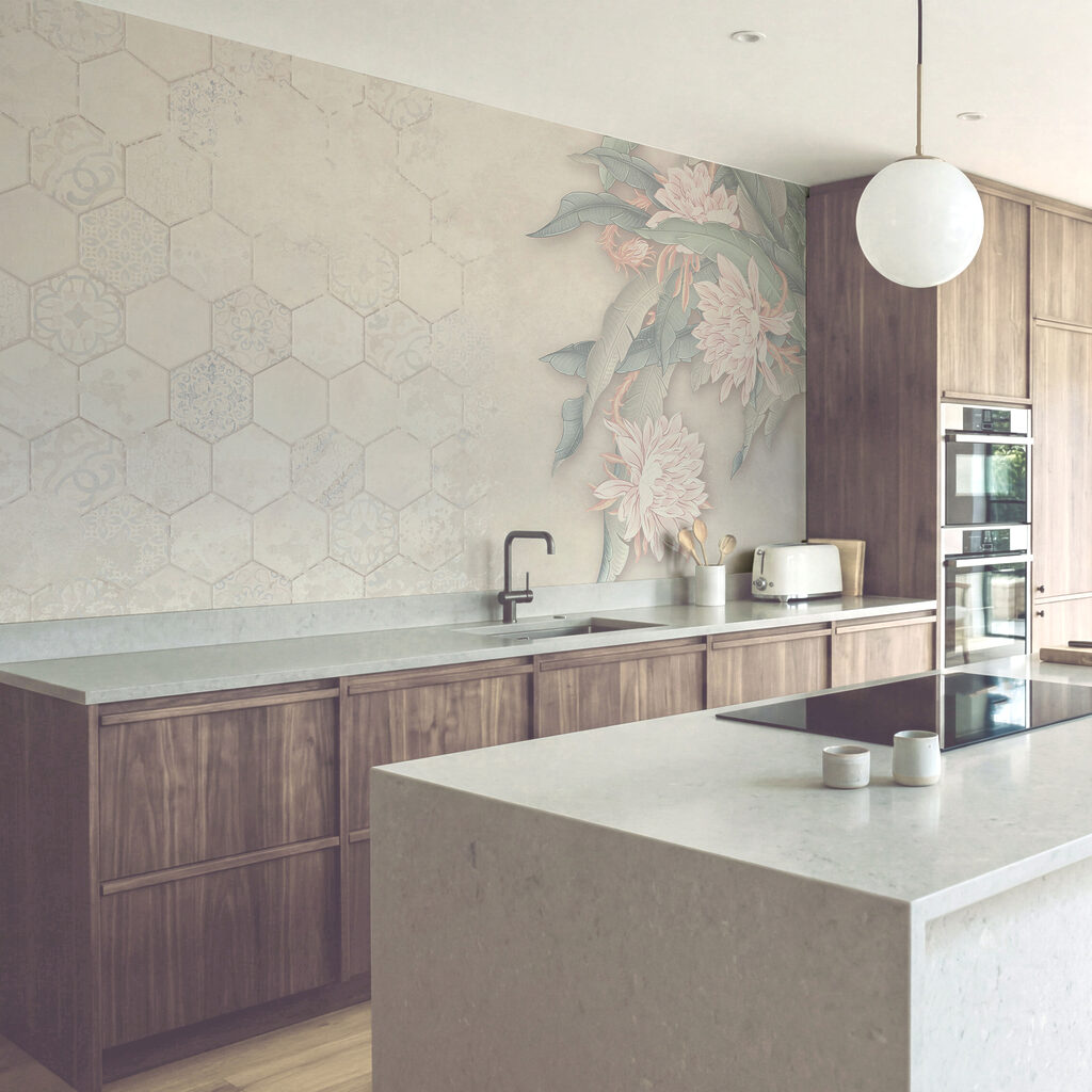 Flores y hexágonos finos — interior 4