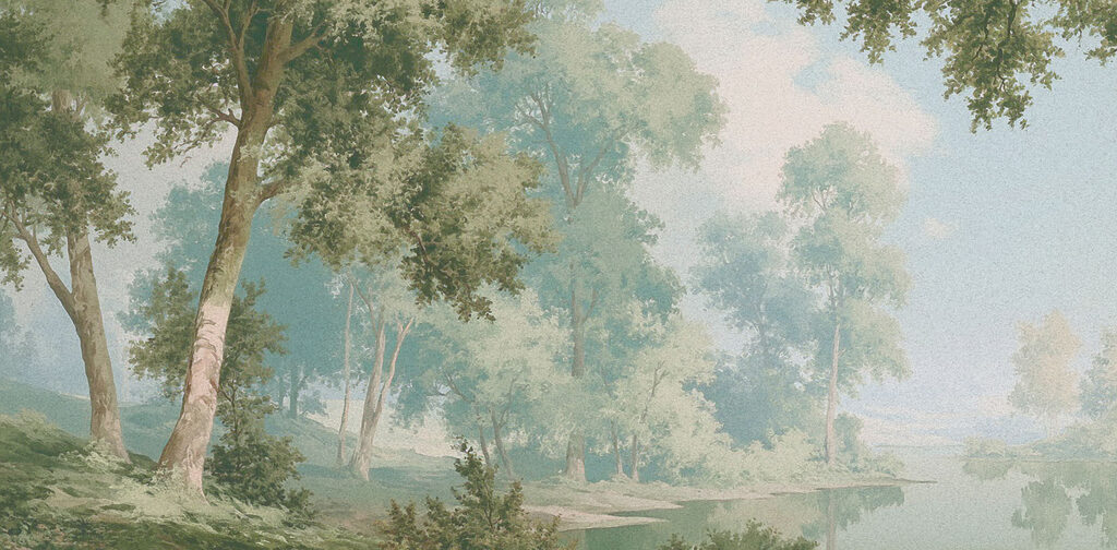 Bosque junto al río — diseño completo