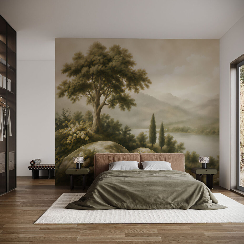 Lago entre cipreses — interior 2