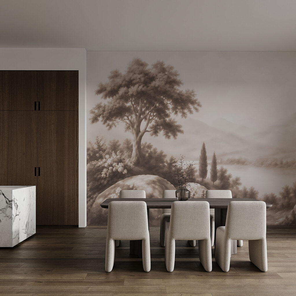 Lago entre cipreses — interior 6