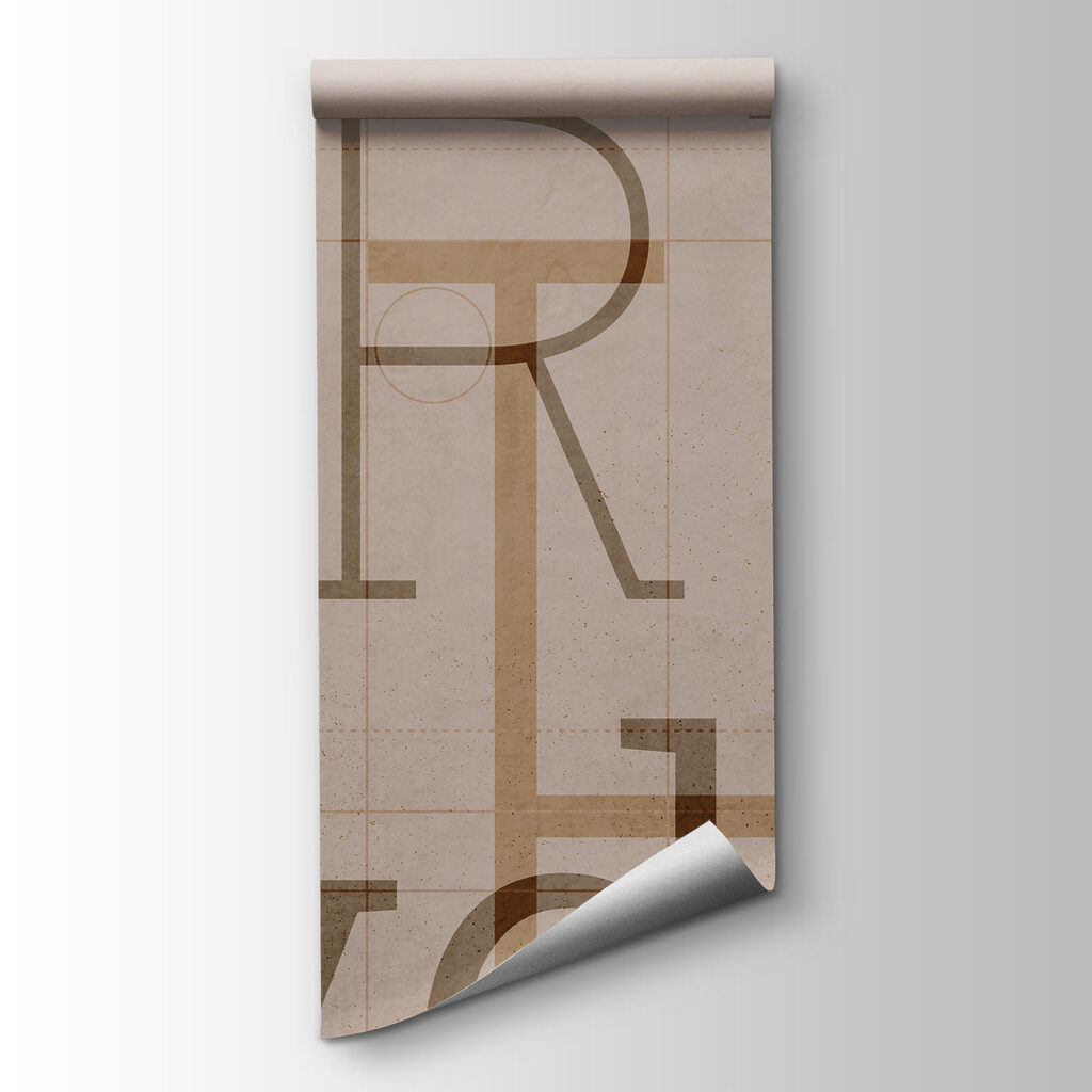 Letras sobre capas desgastadas — vista del producto