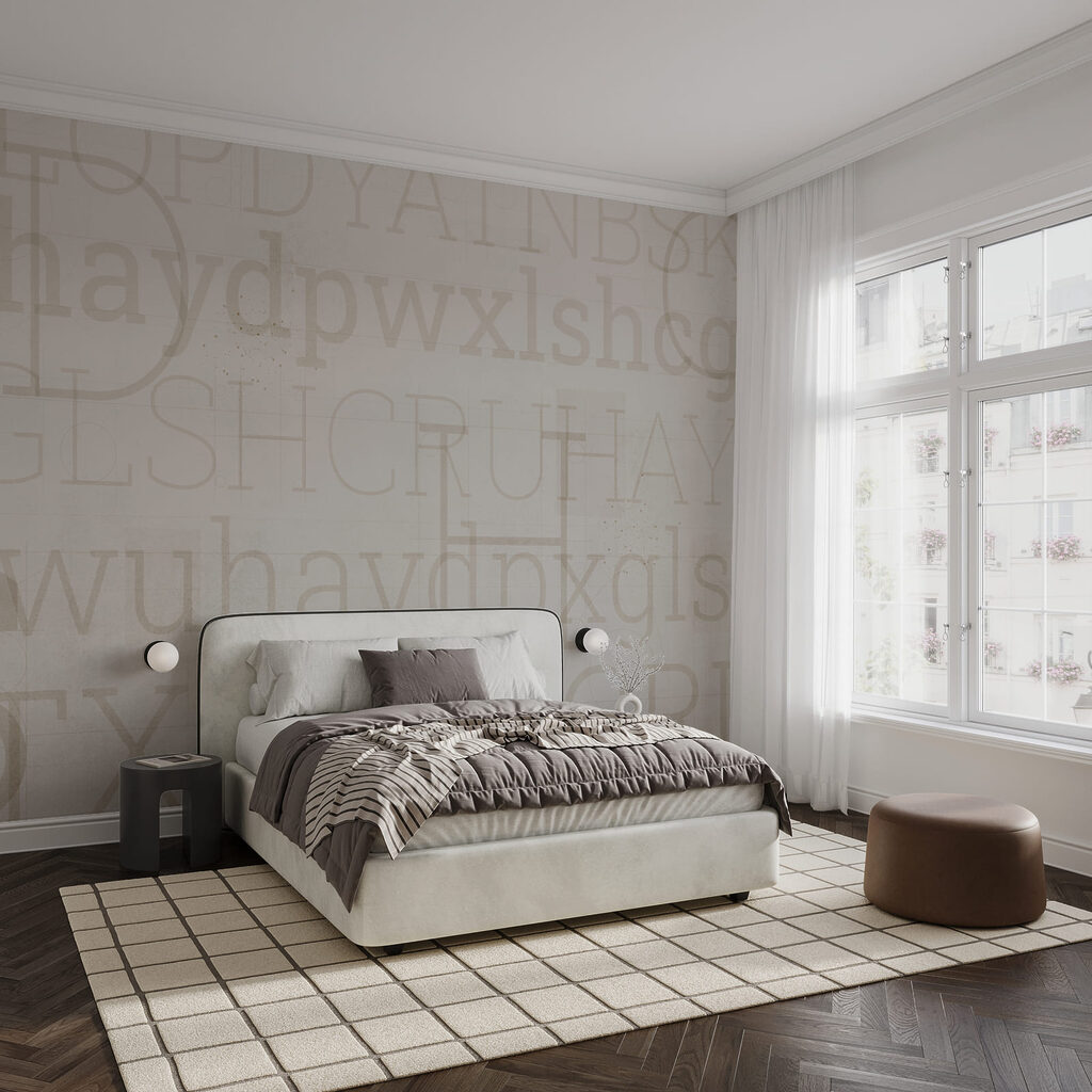 Letras sobre capas desgastadas — interior 1