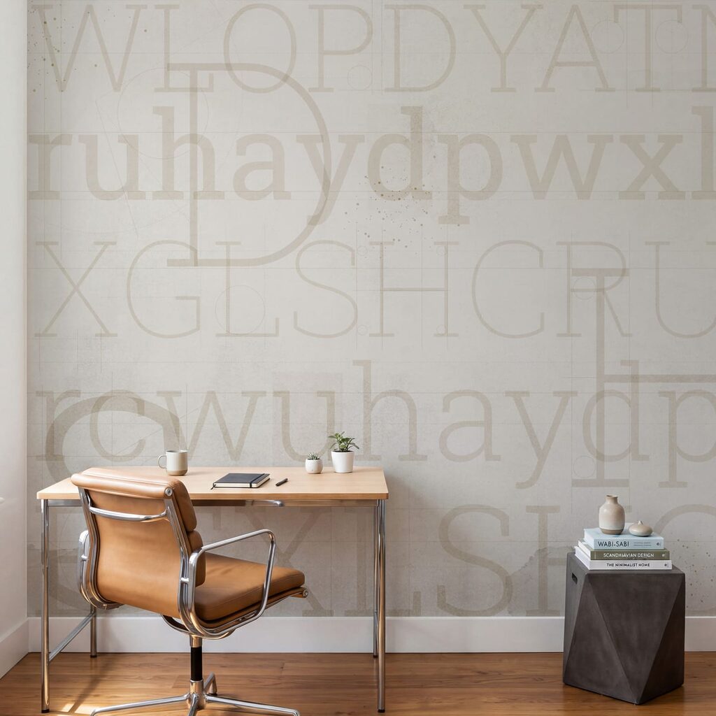 Letras sobre capas desgastadas — interior 3