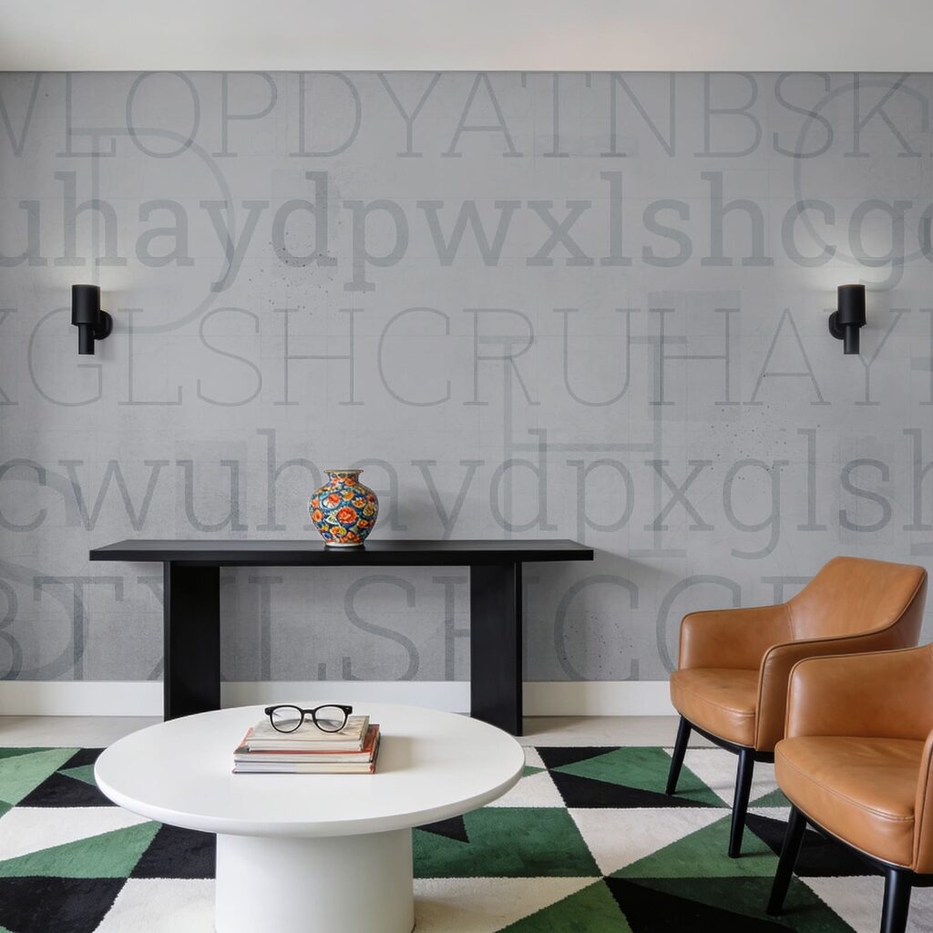 Letras sobre capas desgastadas — interior 3