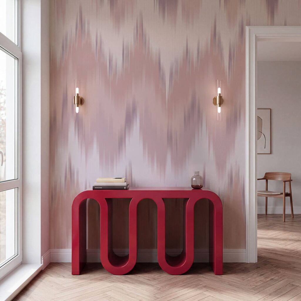 Zigzag suave de pintura en un interior