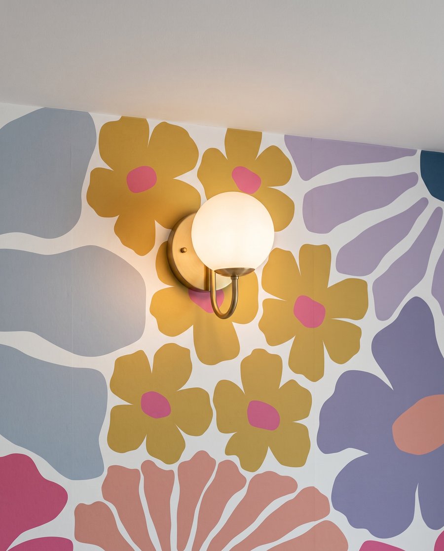 Flores recortadas de color — detalle