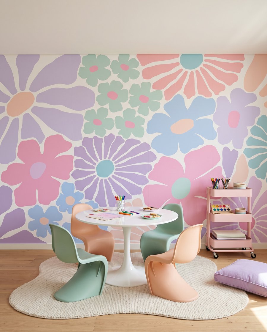 Flores recortadas de color — interior 1