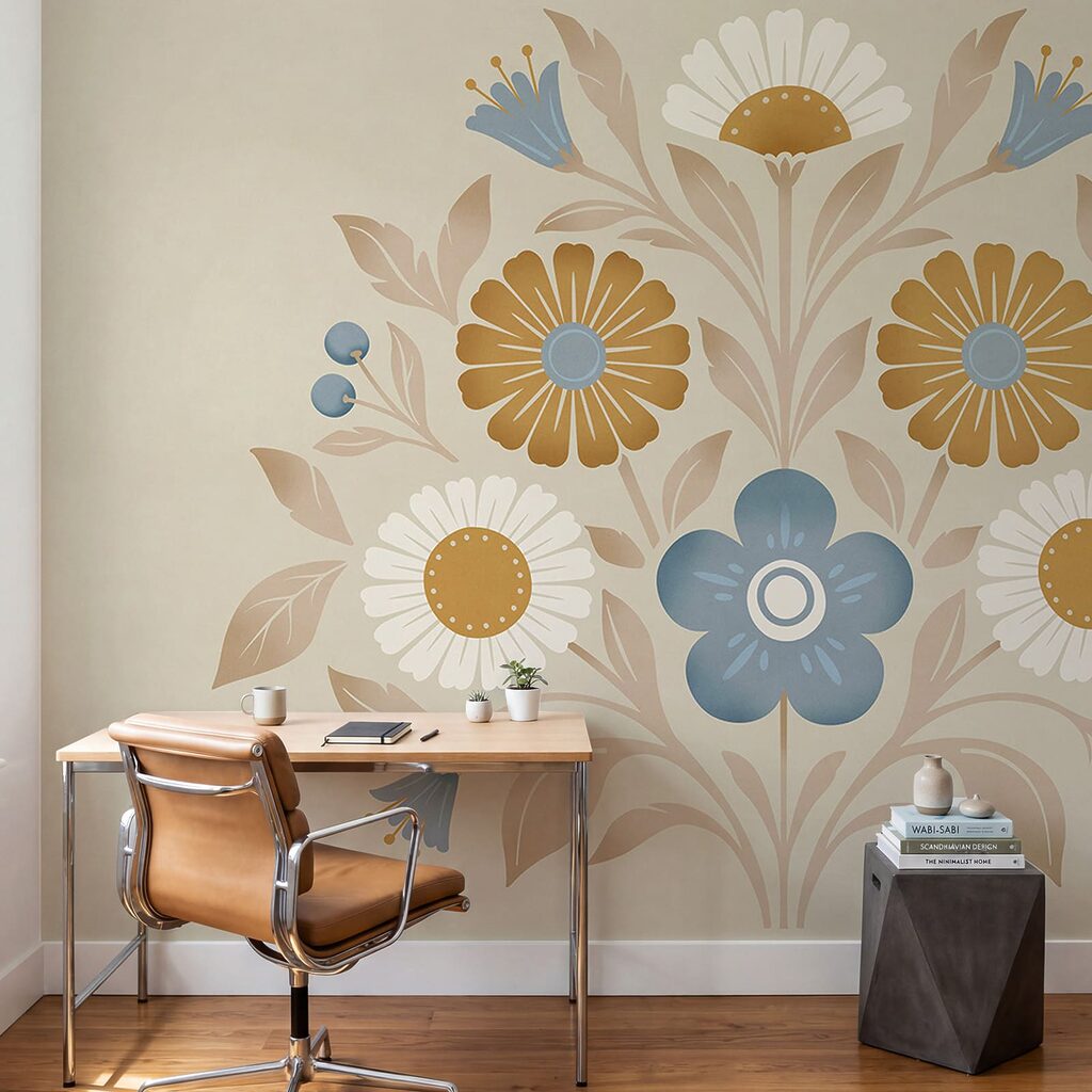 Flores en ornamento circular — interior 3