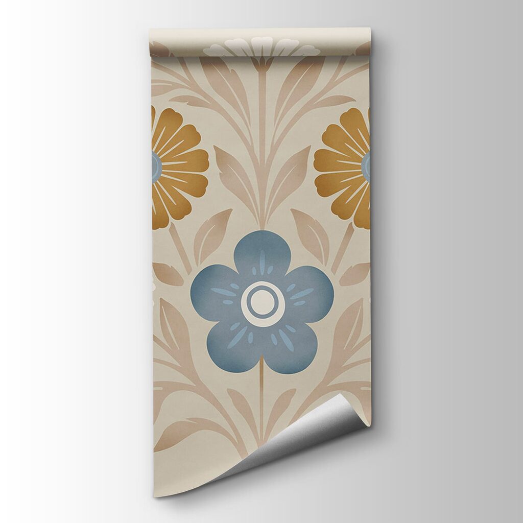 Flores en ornamento circular — vista del producto