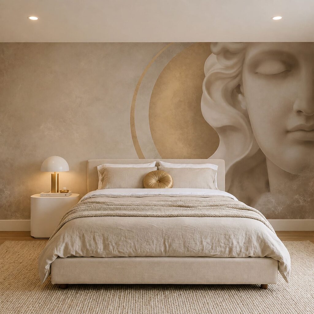 Rostro clásico y dorado — interior 2
