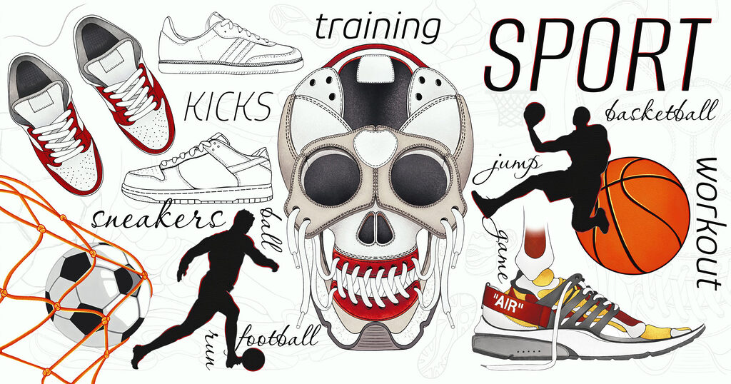 Deporte con guiño — diseño completo