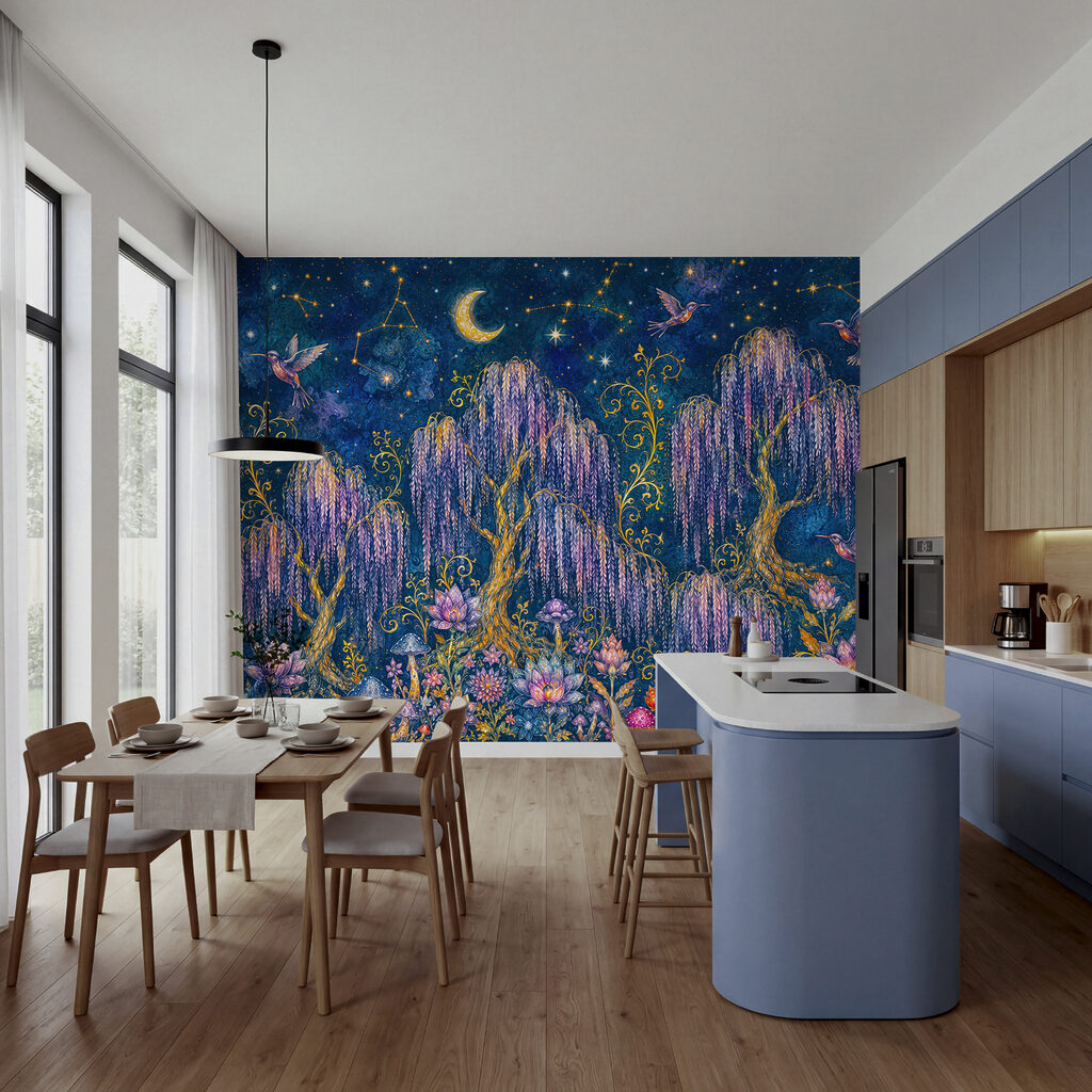 Jardín nocturno con luna — interior 4