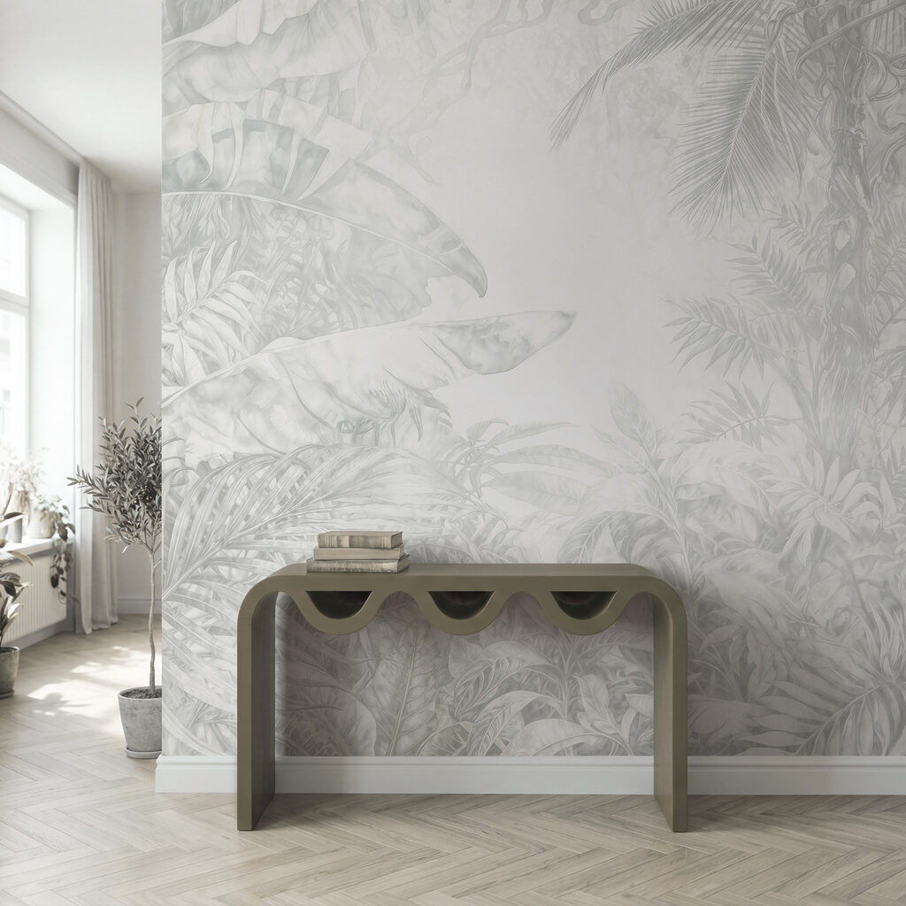 Hojas tropicales en blanco — interior 3