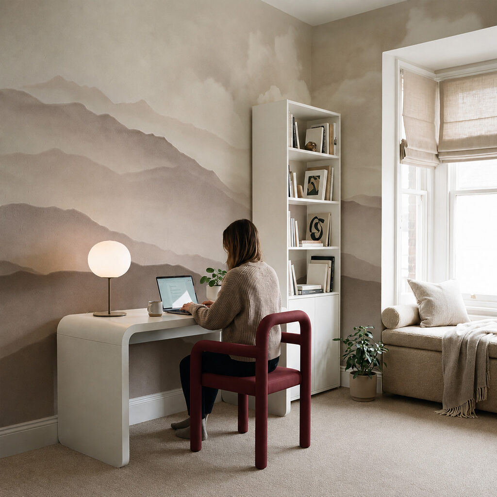 Montañas bajo nubes suaves — interior 3