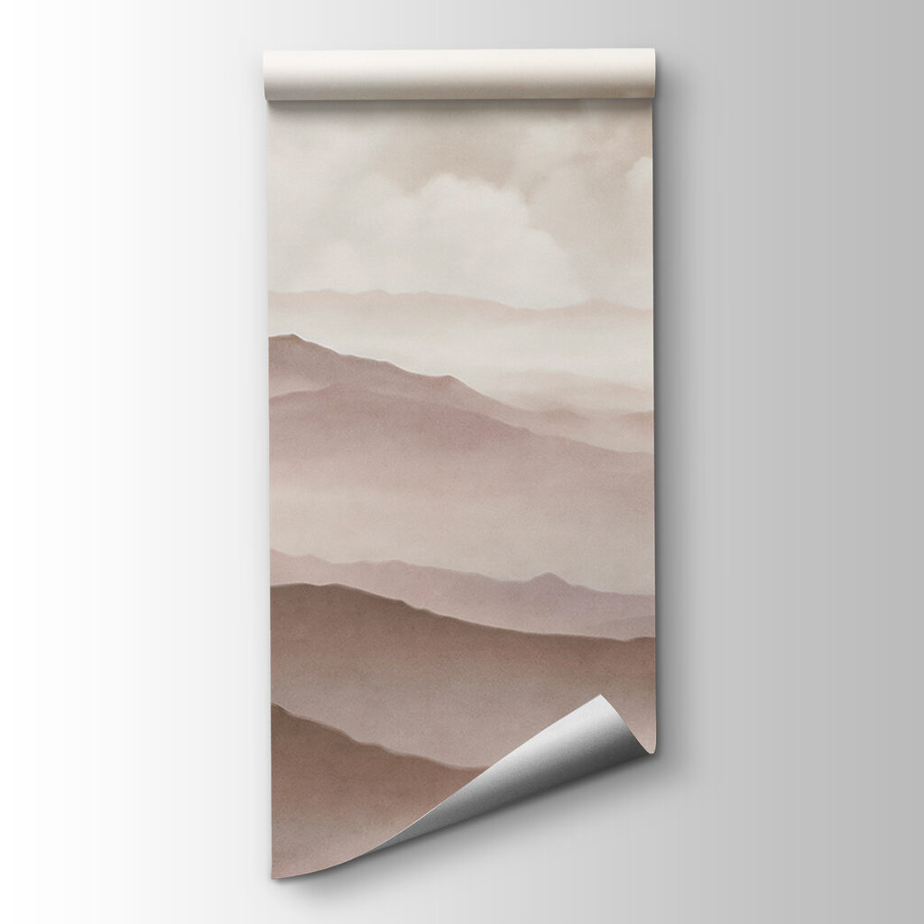 Montañas bajo nubes suaves — vista del producto
