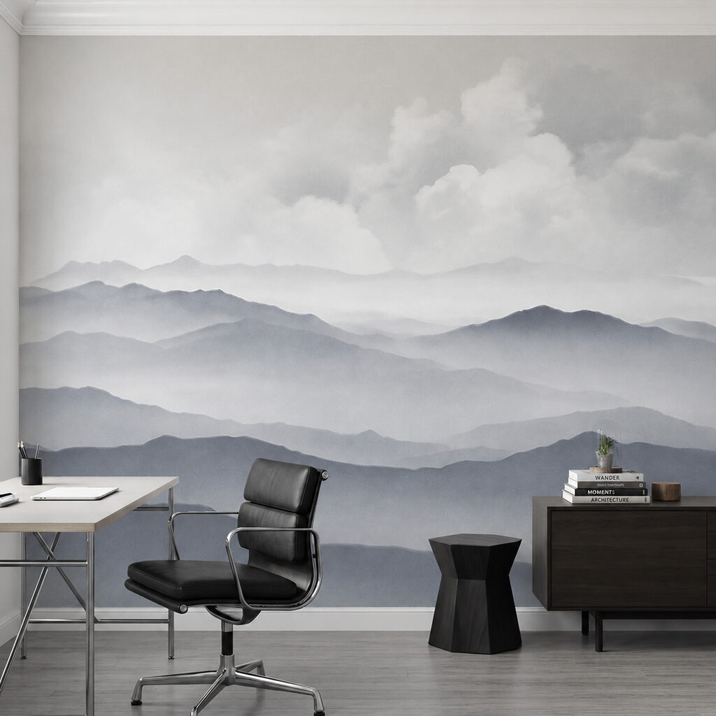 Montañas bajo nubes suaves — interior 1