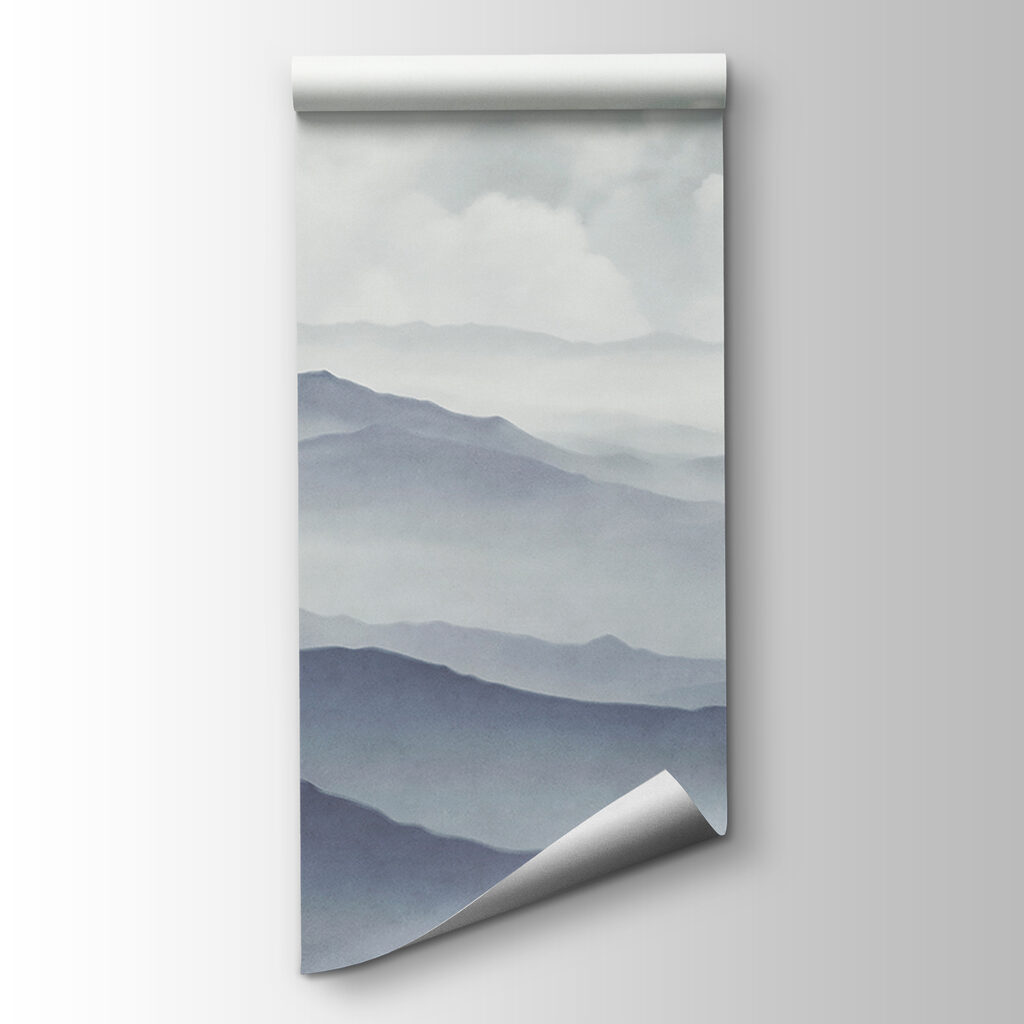 Montañas bajo nubes suaves — vista del producto