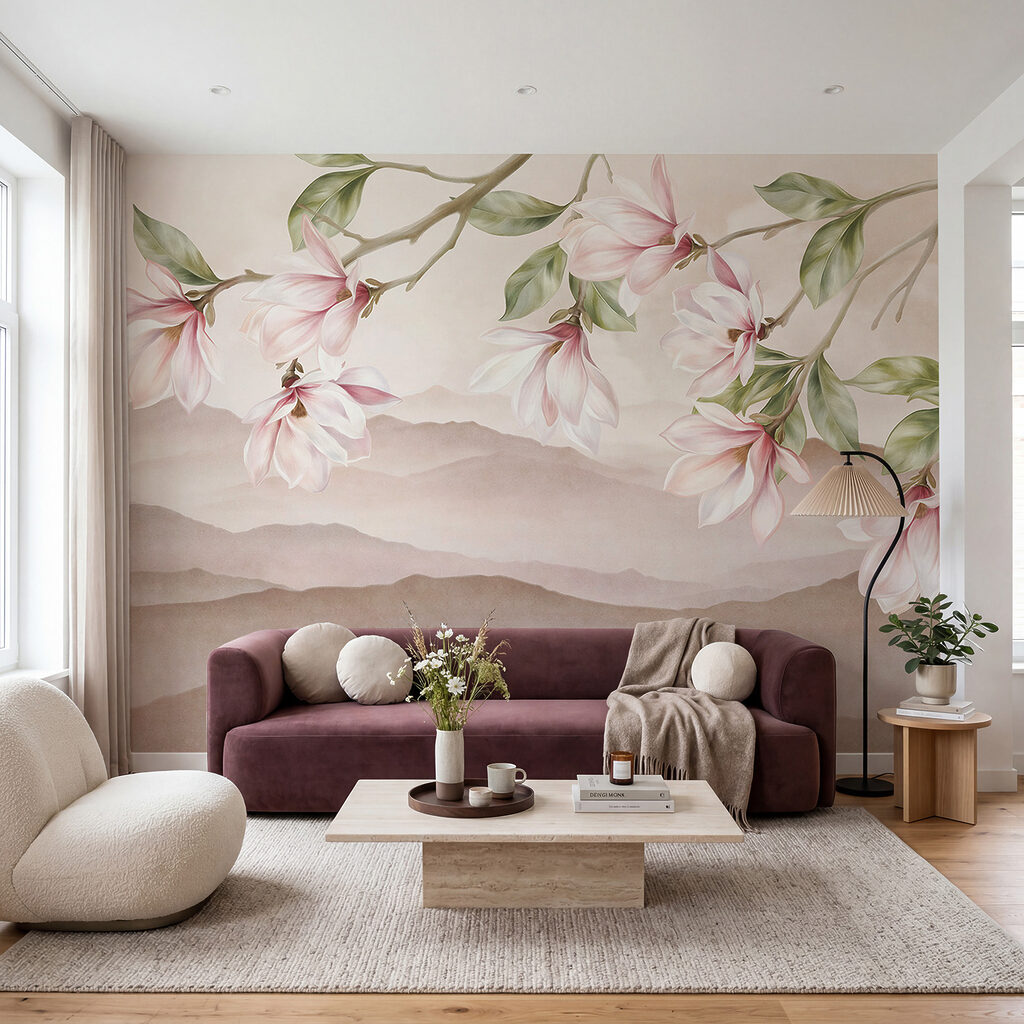 Ramas floridas sobre colinas — interior 2