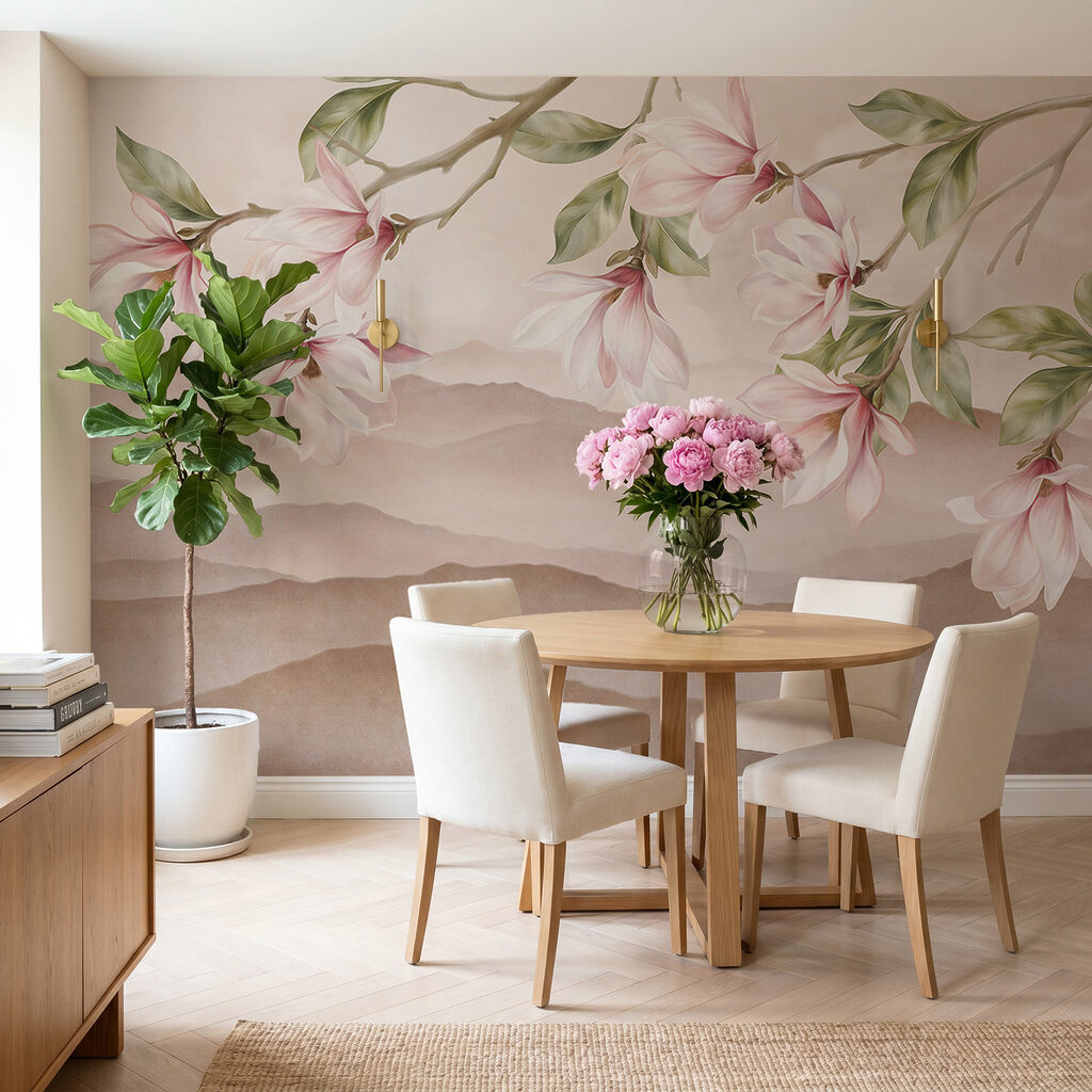 Ramas floridas sobre colinas — interior 3