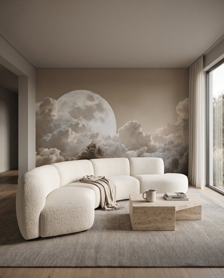 Luna llena sobre nubes — interior 3
