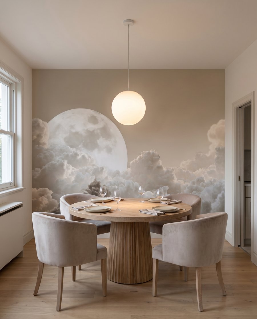 Luna llena sobre nubes — interior 5