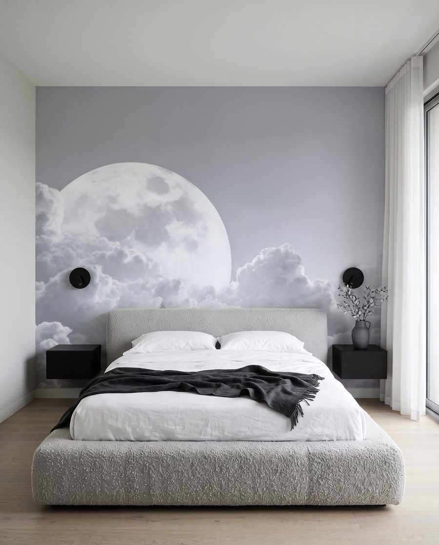 Luna llena sobre nubes — interior 2