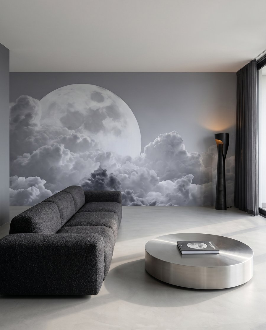 Luna llena sobre nubes — interior 3