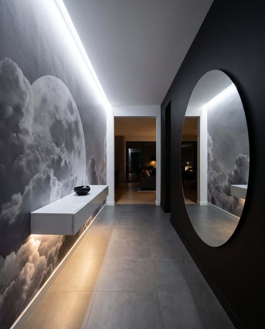 Luna llena sobre nubes — interior 4