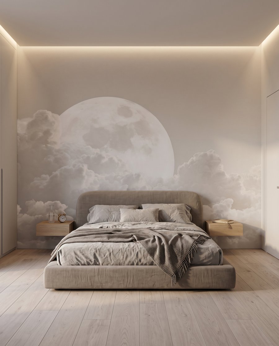 Luna llena sobre nubes — interior 2