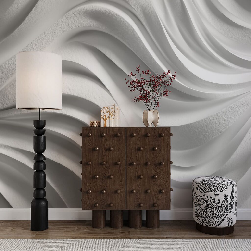 Ondas con sombras suaves en un interior