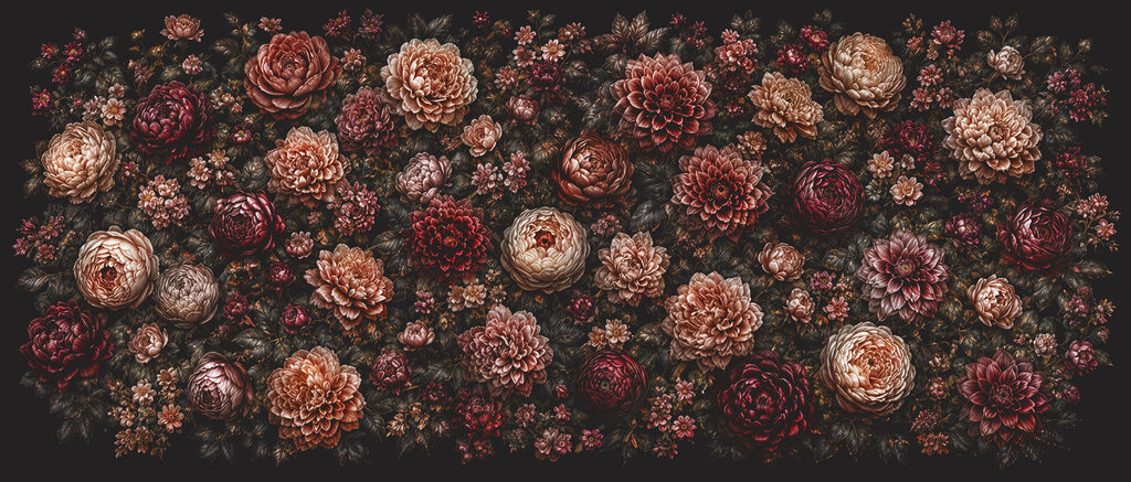 Rosas en la noche — diseño completo