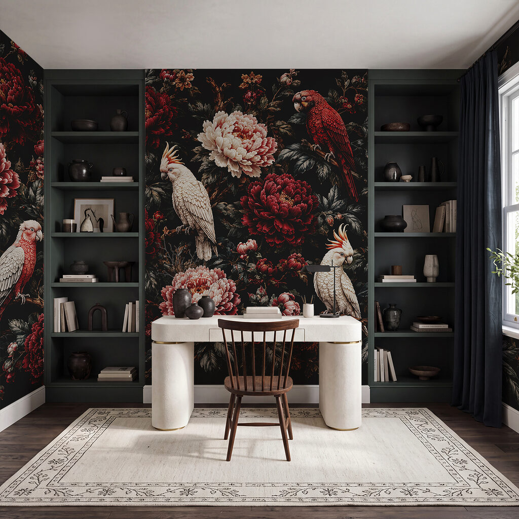 Aves blancas en rojo — interior 4