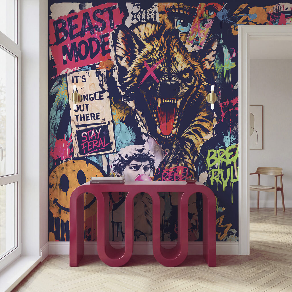 Calavera entre grafitis — interior 3