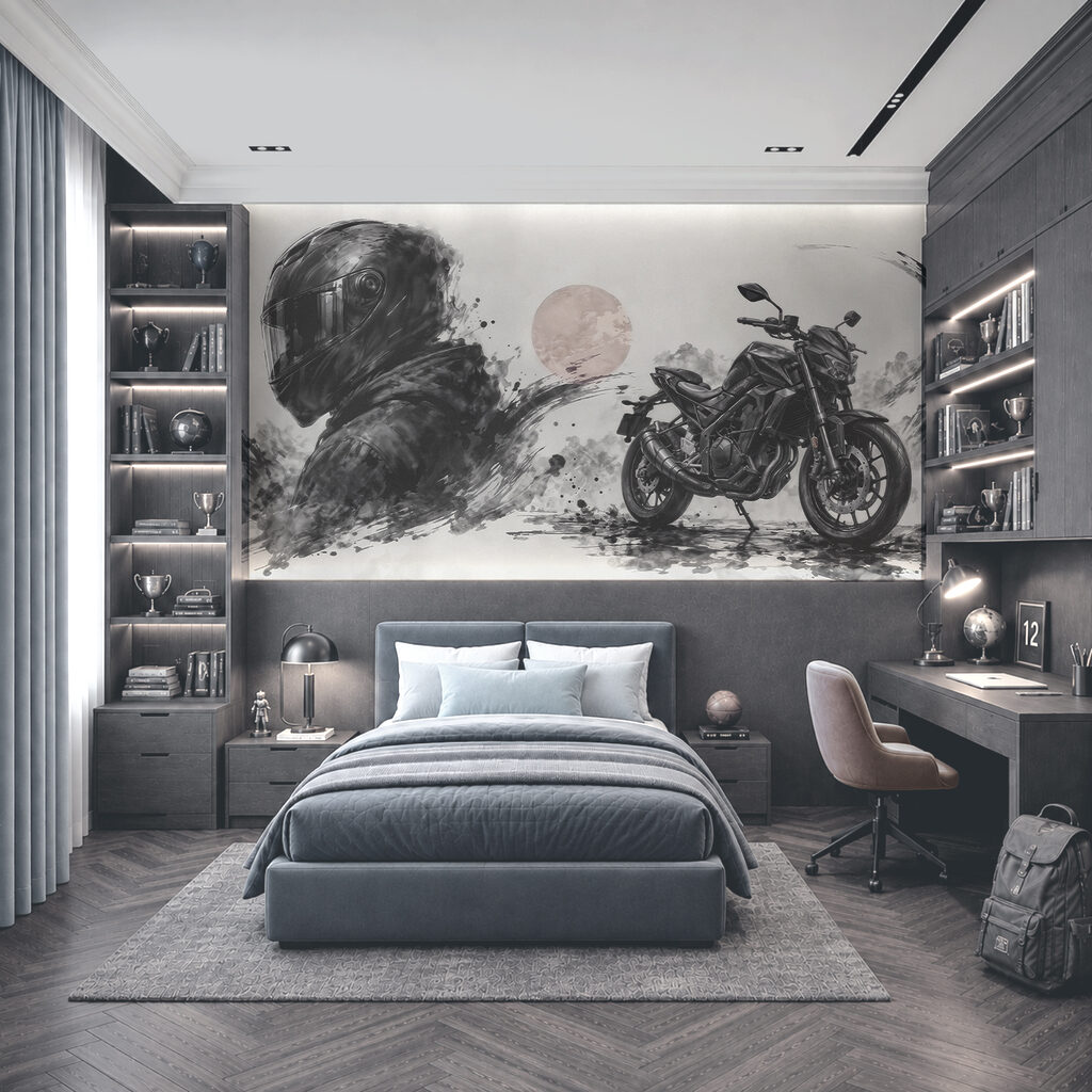 Moto y casco — interior 2