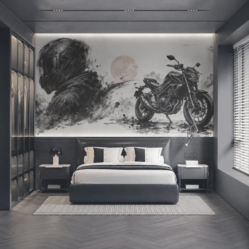 Moto y casco — interior 3