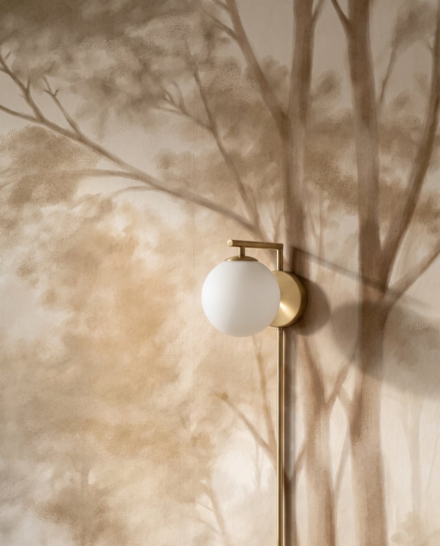 Luz entre árboles pálidos — detalle