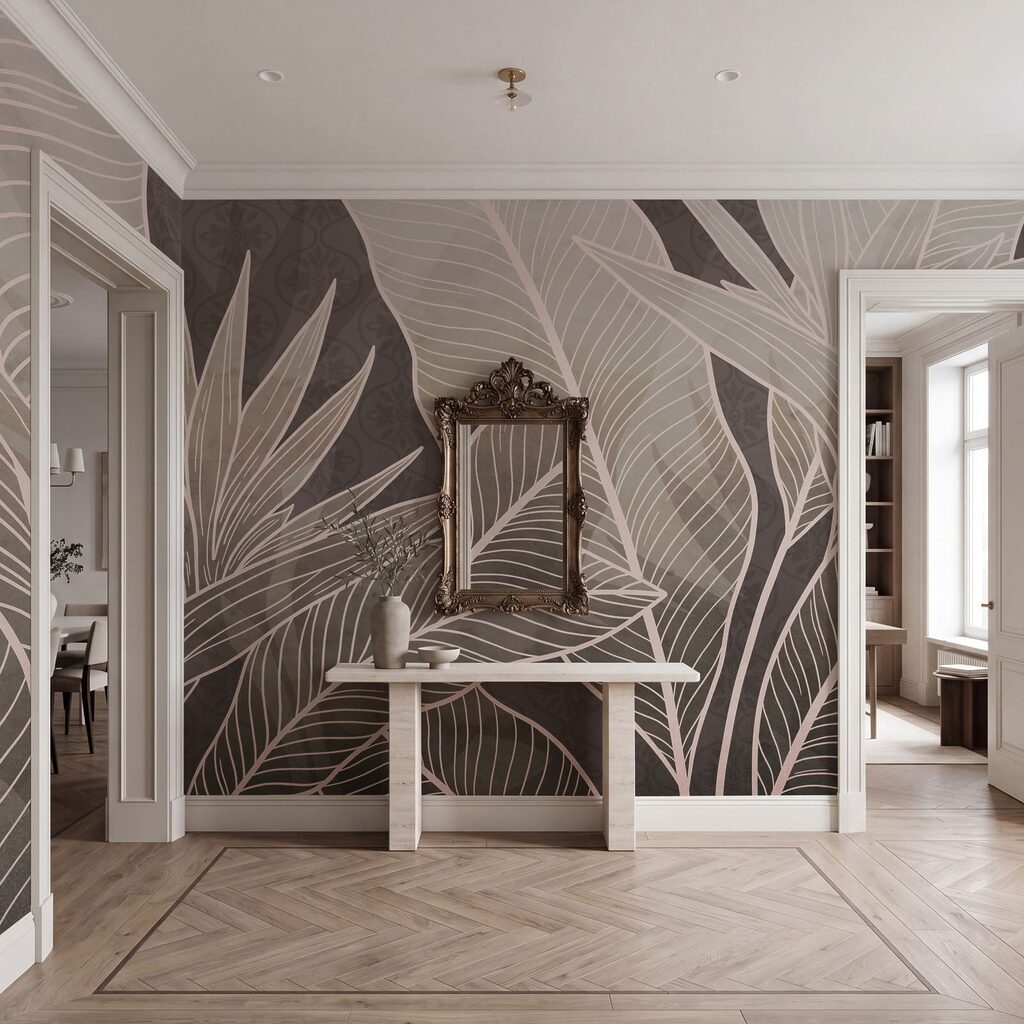 Hojas tropicales con nervios — interior 1