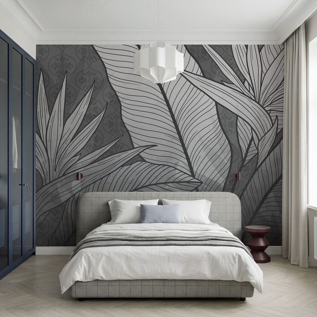Hojas tropicales con nervios — interior 1