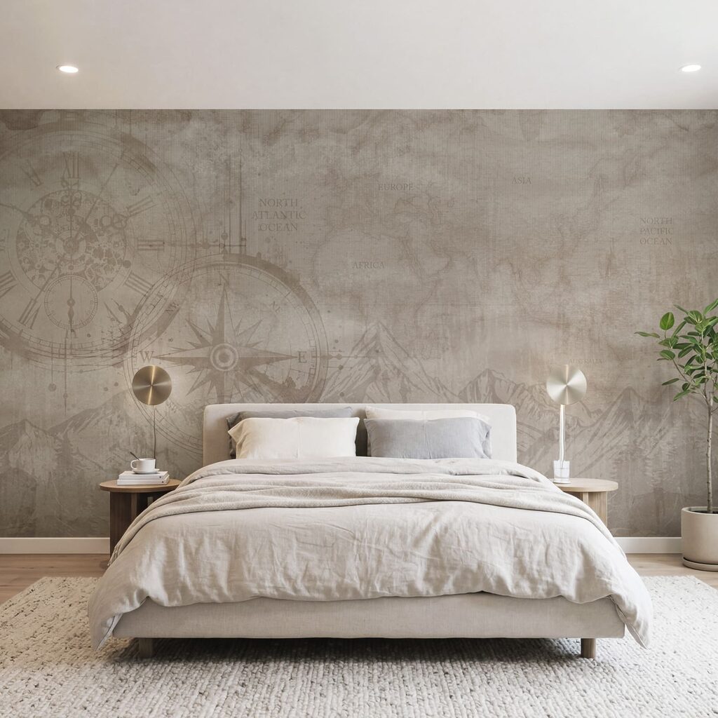 Mapa sepia con montañas — interior 2