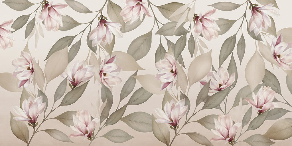 Ramas sinuosas en beige — diseño completo